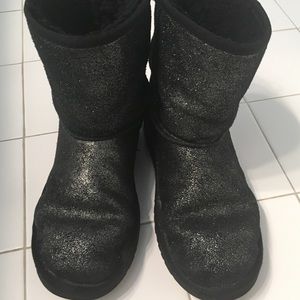Girls black sparkly UGGS